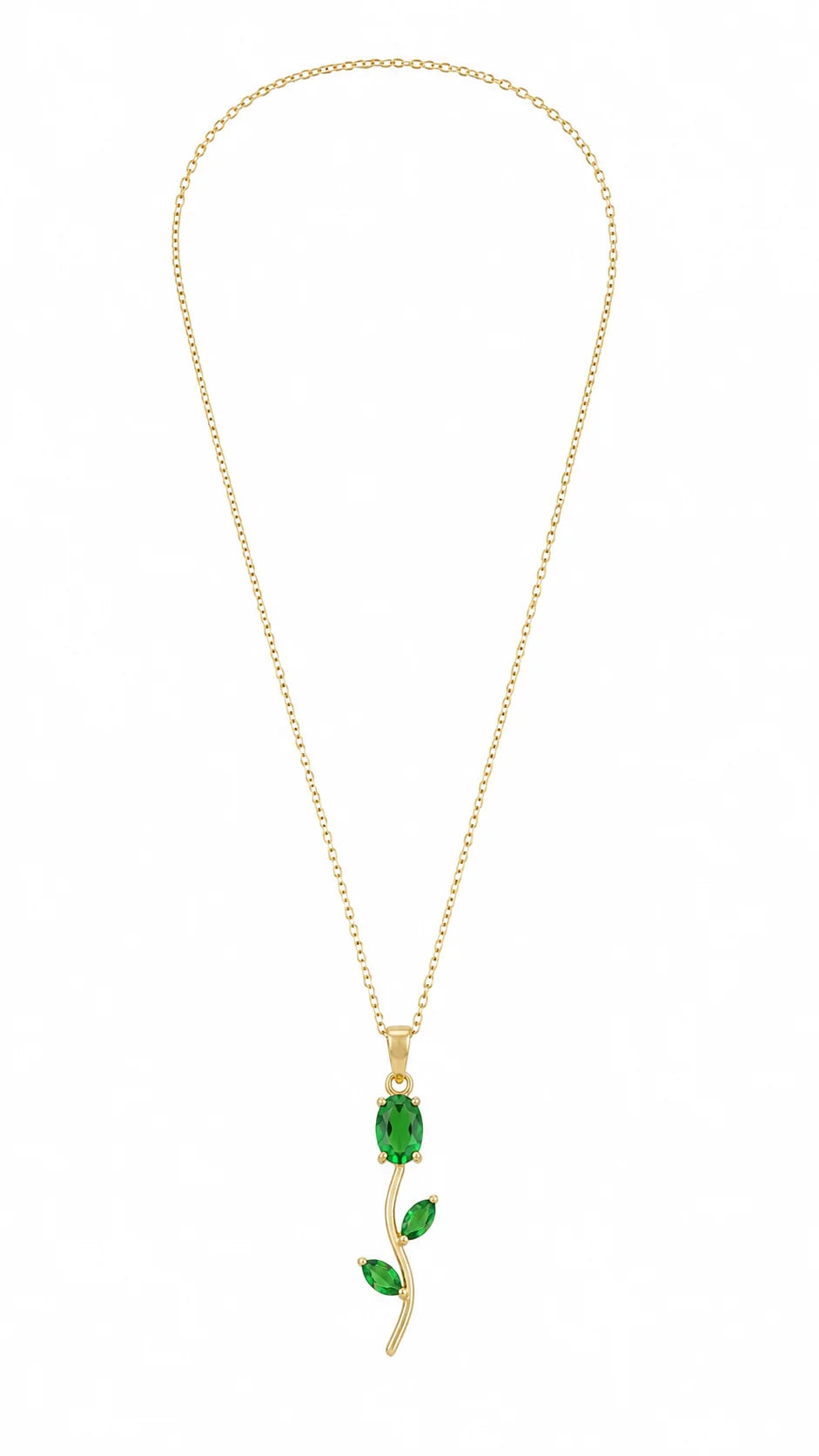 The Tulip Bloom (Green) – Necklace & Bracelet Combo
