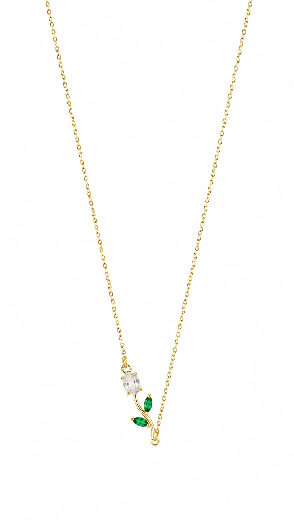 The Tulip Bloom (Clear) – Necklace & Bracelet Combo
