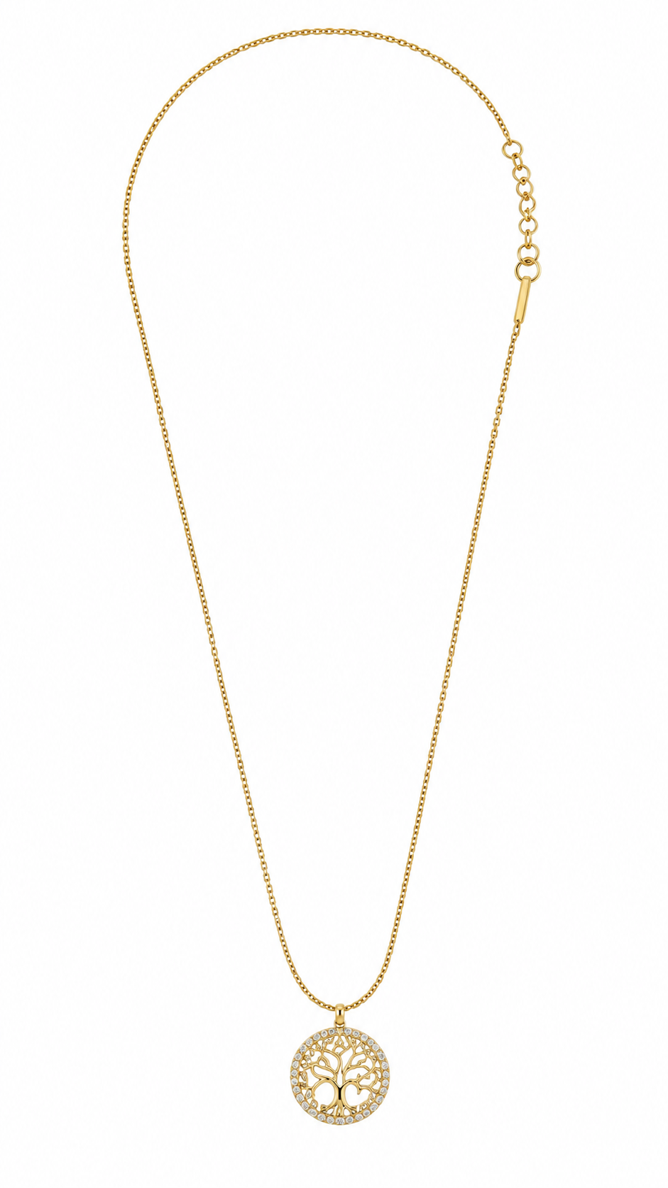 Gold-Toned Tree of Life Pendant Necklace, Adjustable