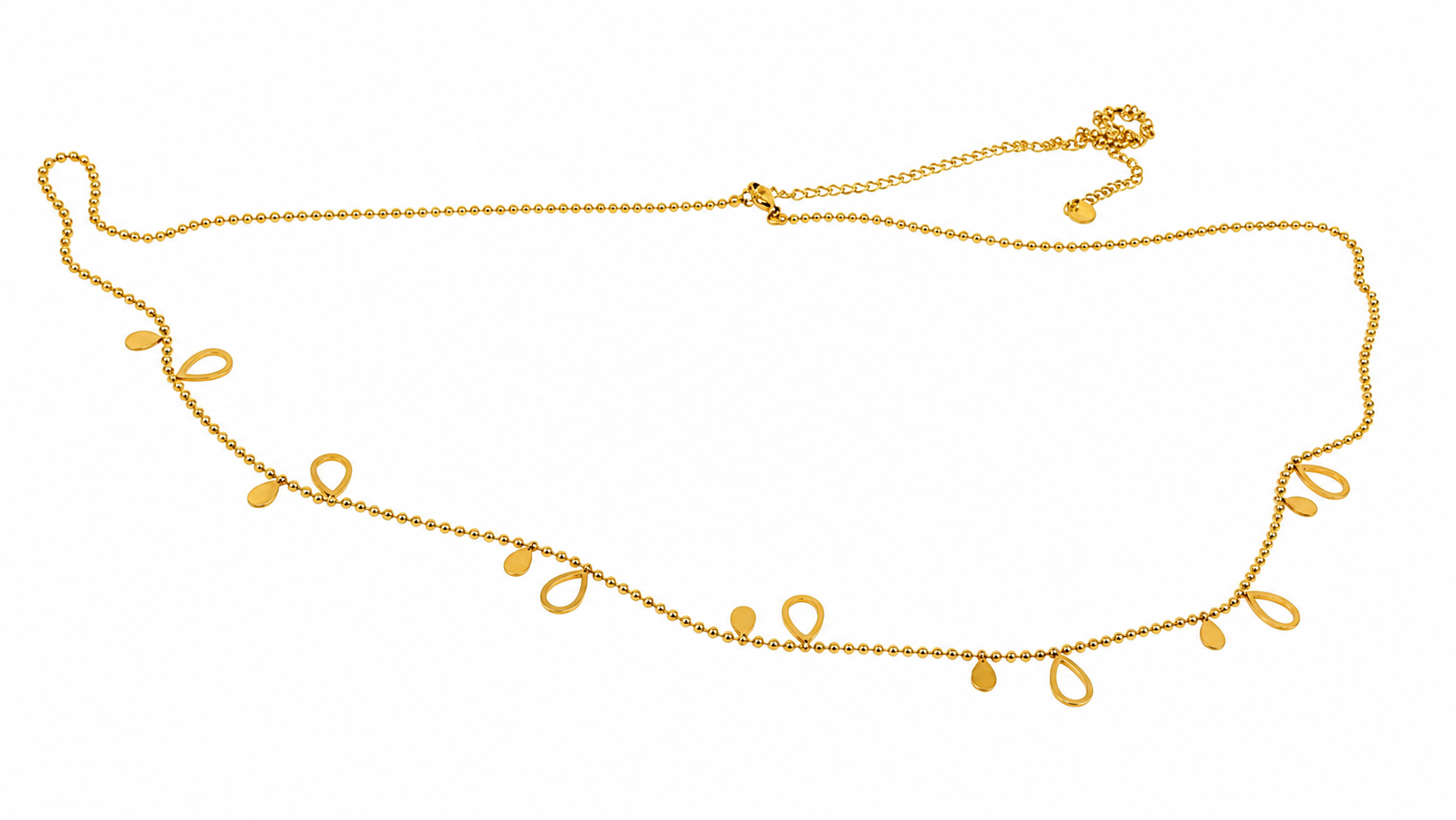 Gold-Toned Teardrop Charm Waist Chain