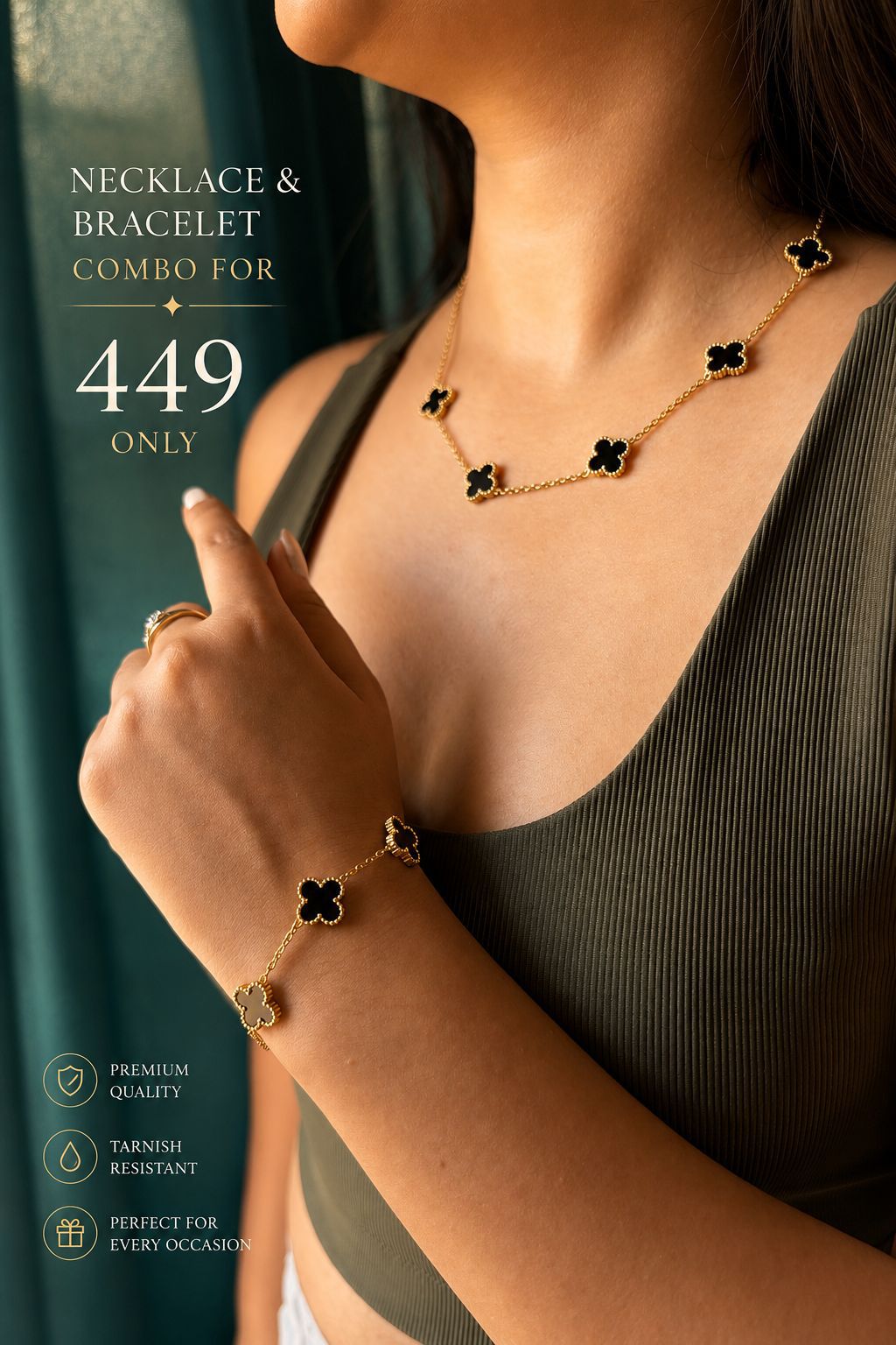 Clover Charm (Black) - Combo Set